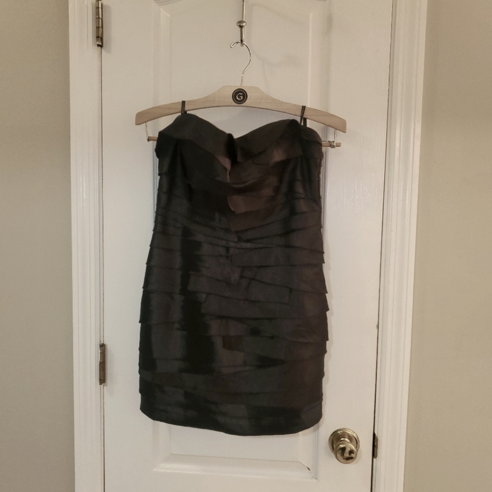 Bebe Strapless Mini Black Dress